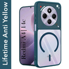 For Redmi A4 5G | Xiaomi Redmi 14C Back Cover Case Lifetime Anti-Yellow Clear (Camera Protection | Side Grip | Wireless MagSafe Compatible)