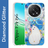 For Oppo F29 Pro Back Cover Case  (Luxury Floral Glitter Cute Butterfly | Diamond Studded Camera Bump | Girls & Women Design)