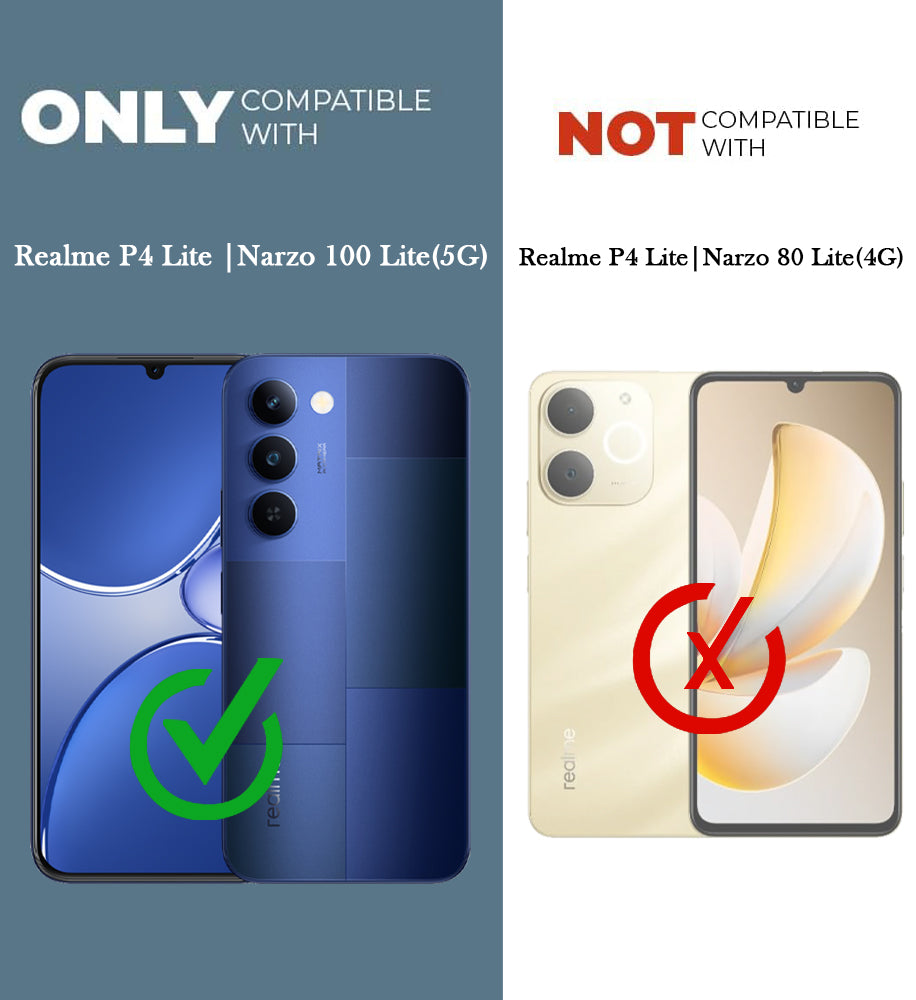 For Realme P4 Lite 5G | Narzo 100 Lite 5G Back Cover Case Ultra-Hybrid (Lifetime Anti Yellow | Anti Scratch | Crystal Clear Shockproof)
