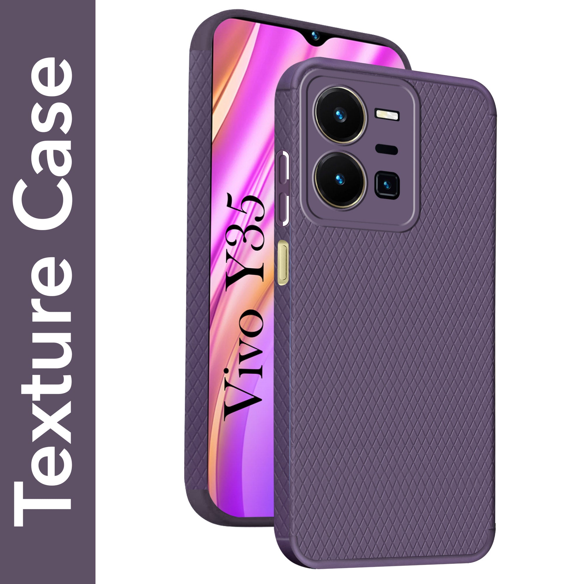 For Vivo Y35 Back Cover Case Liquid Silicone (Camera Protection | Side Grip Texture | Soft and Flexible)