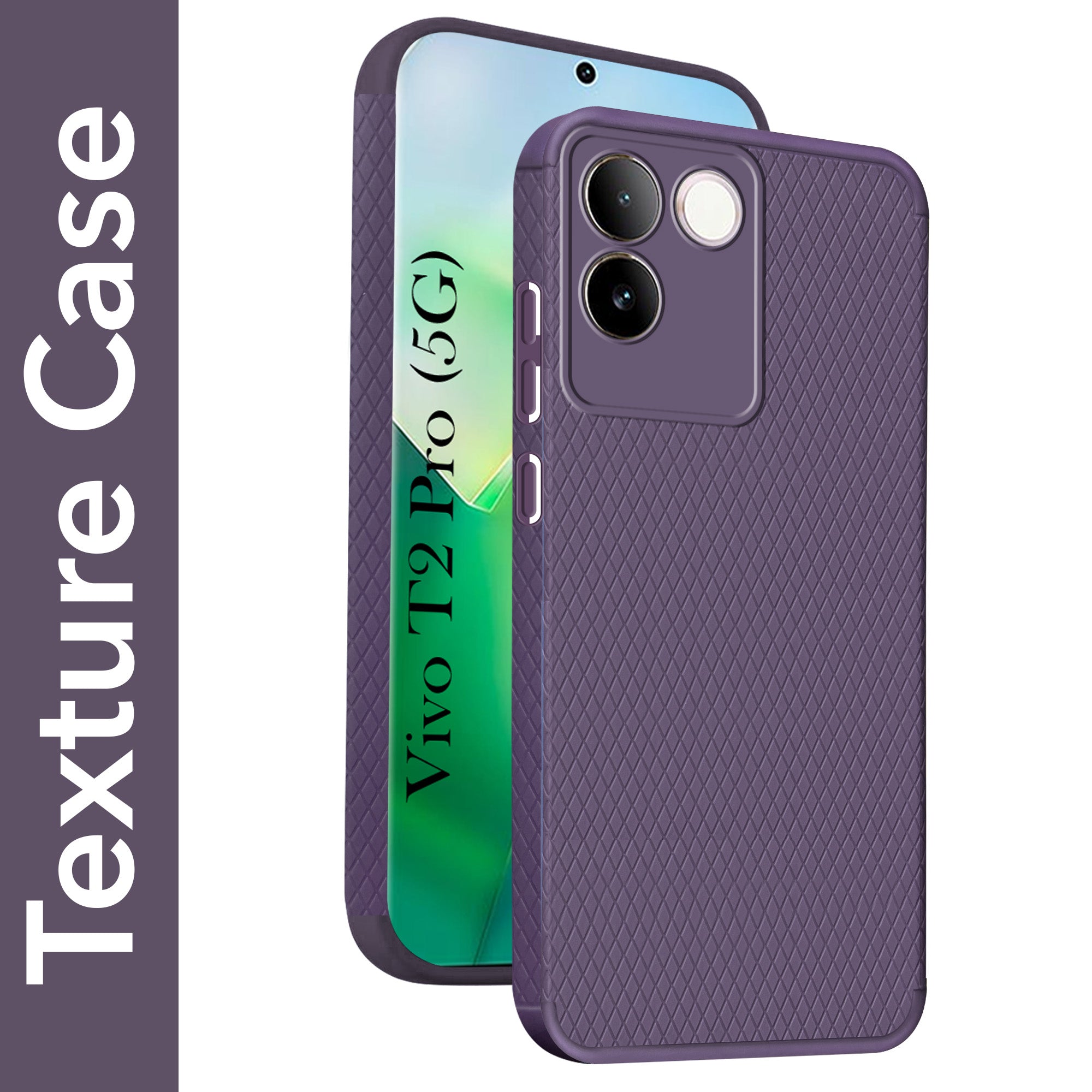 For Vivo T2 Pro Back Cover Case (Liquid Silicone | Side Grip | Camera Protection)