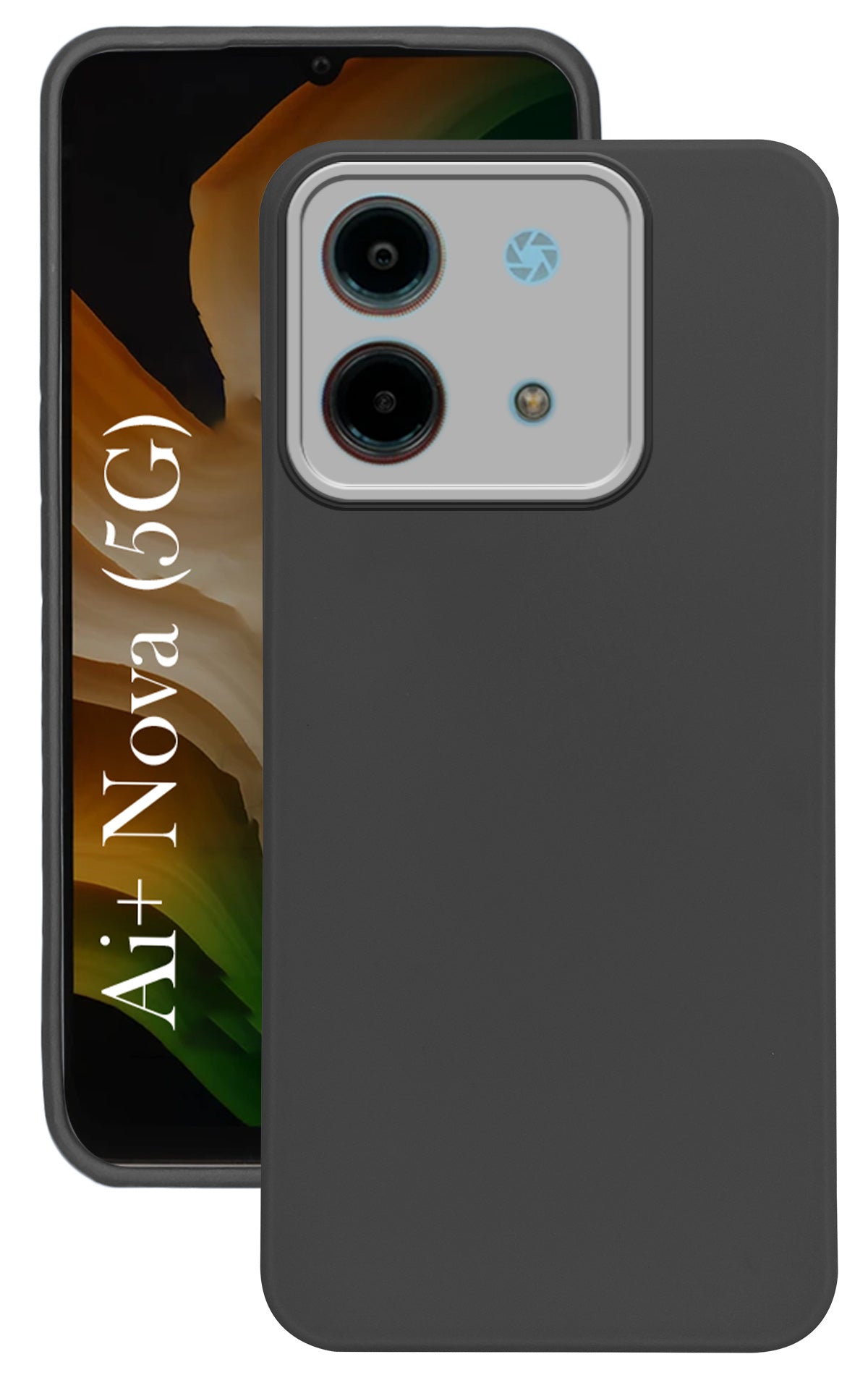 For Ai+ Nova 5G Back Cover Case ( Dual Color Matte Finish | Full Camera Protection | Sleek and Professional)