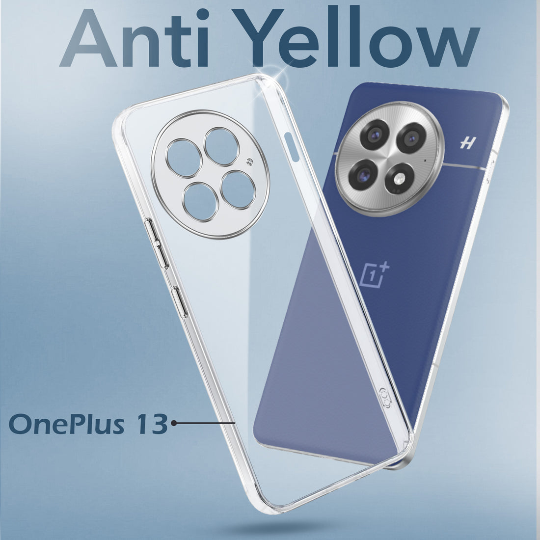 For OnePlus 13 Back Cover Case (Hard Anti Yellow Clear Case | Sleek Hard Crystal Clear | Drop & Camera Protection | Shockproof Polycarbonate)