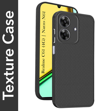 For Realme C61 | Realme Narzo N61 Back Cover Case (Liquid Silicone | Side Grip | Camera Protection)