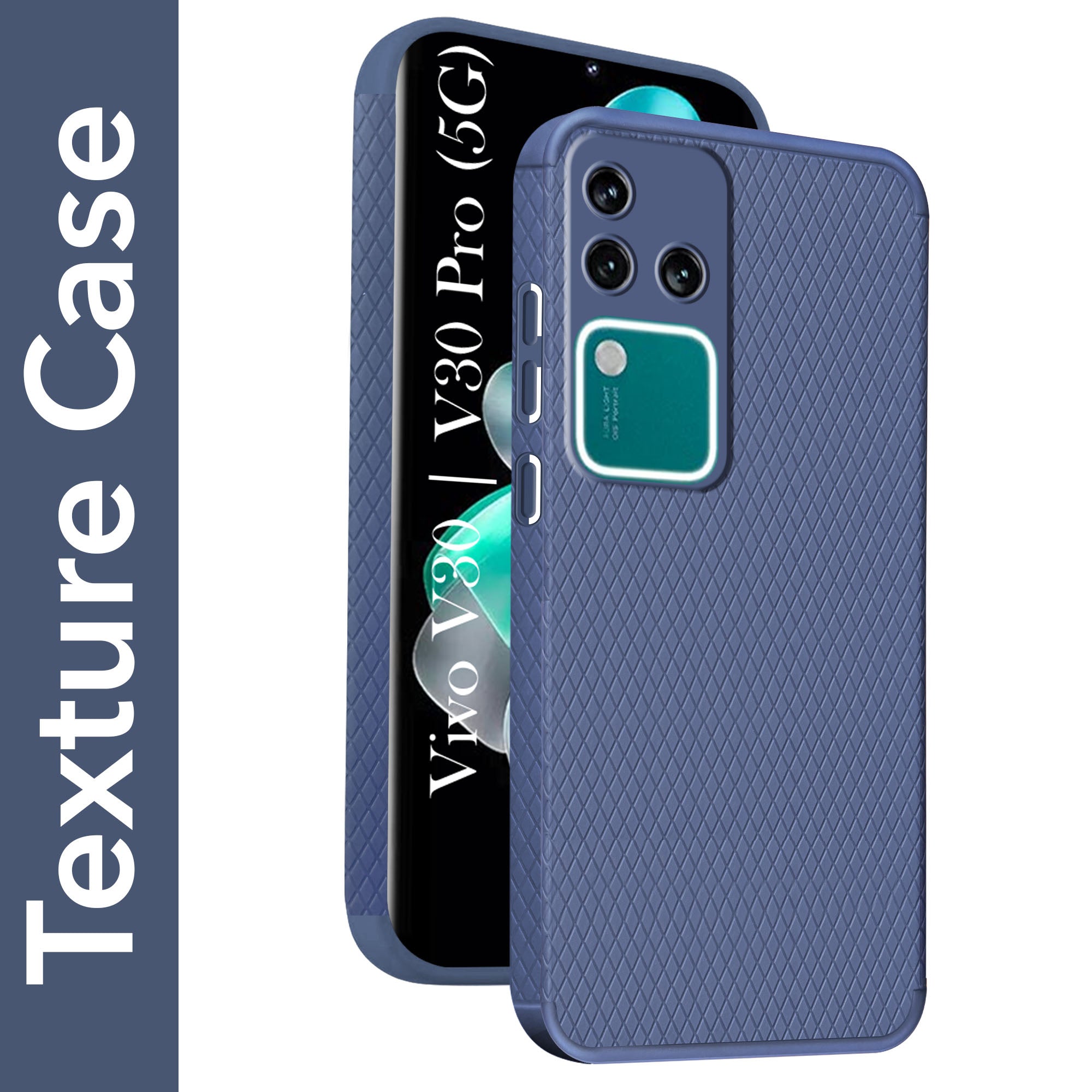 For Vivo V30 | Vivo V30 Pro 5G  Back Cover Case (Liquid Silicone | Side Grip | Camera Protection)