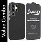 For Samsung Galaxy S24 Ultra Combo with Back Cover and 9H Tempered Glass (Liquid Silicone | Camera Protection | Oleophobic Coating Screen Glass)