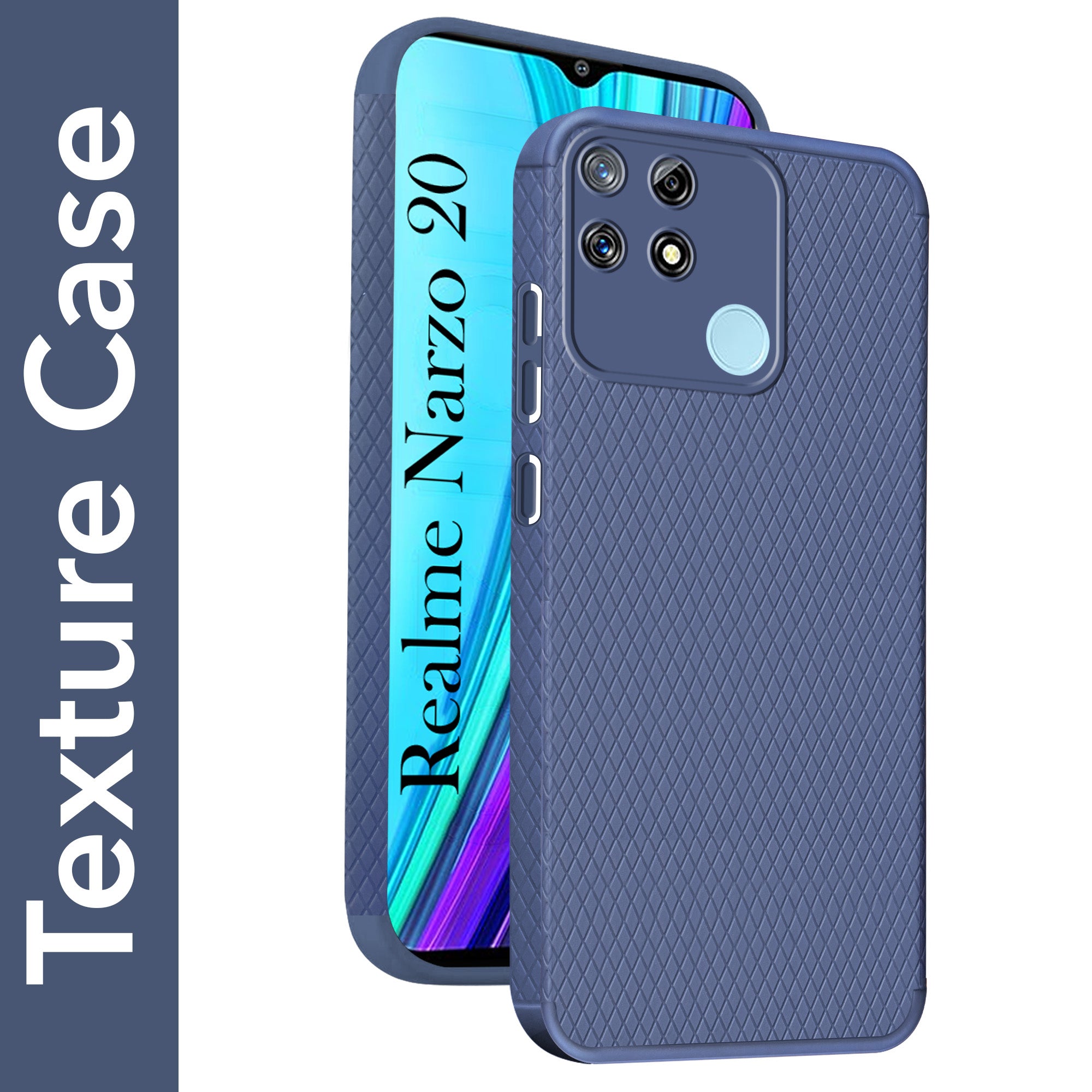 For Realme Narzo 20 Back Cover Case Liquid Silicone (Camera Protection | Side Grip Texture | Soft and Flexible)