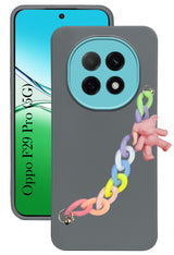 For Oppo F29 Pro Back Cover Case ( Wrist Hanging Chain | Teddy Bracelet Charms | Dual Color Matte Finish | Full Camera Protection | Sleek and