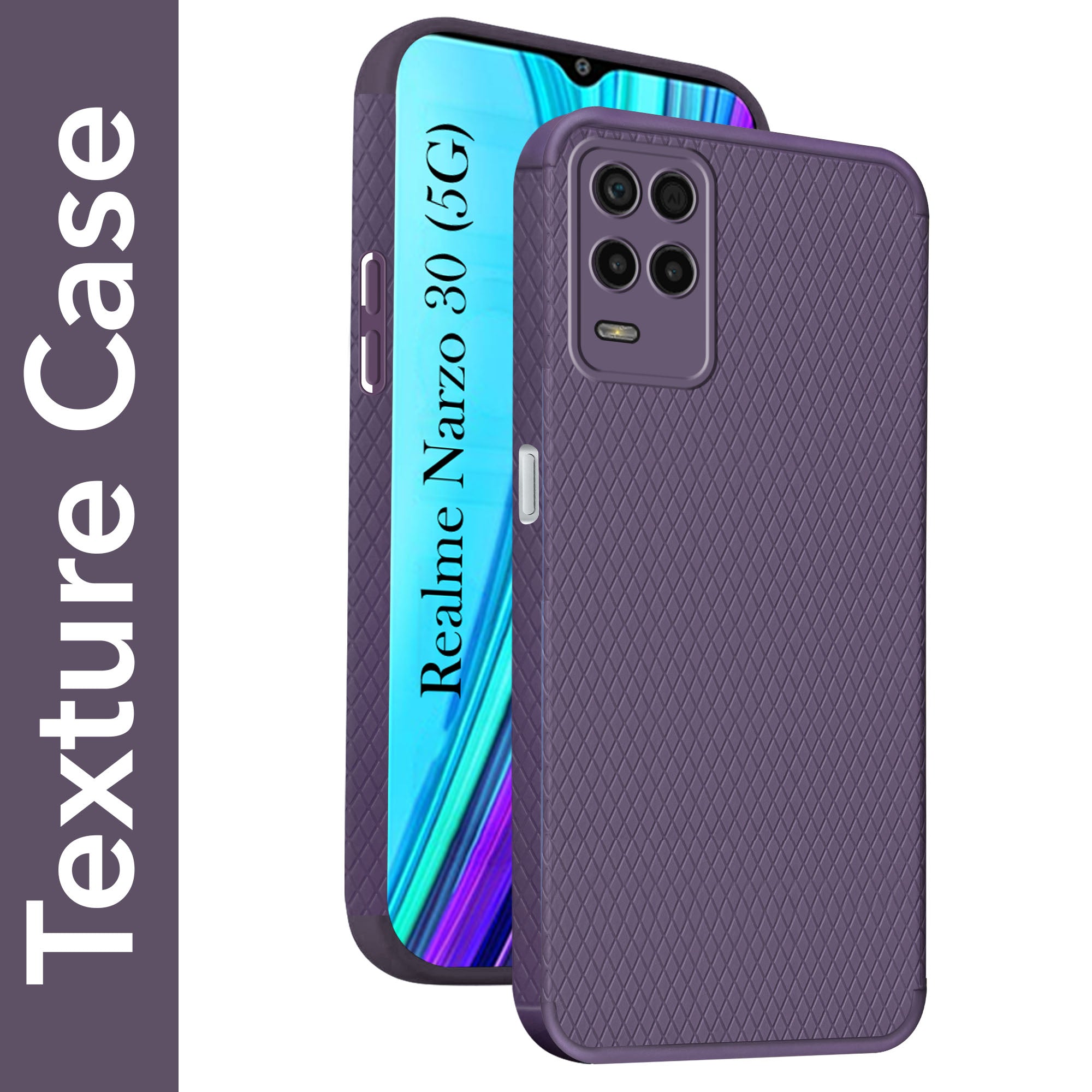 For Realme Narzo 30 5G Back Cover Case (Liquid Silicone | Side Grip | Camera Protection)