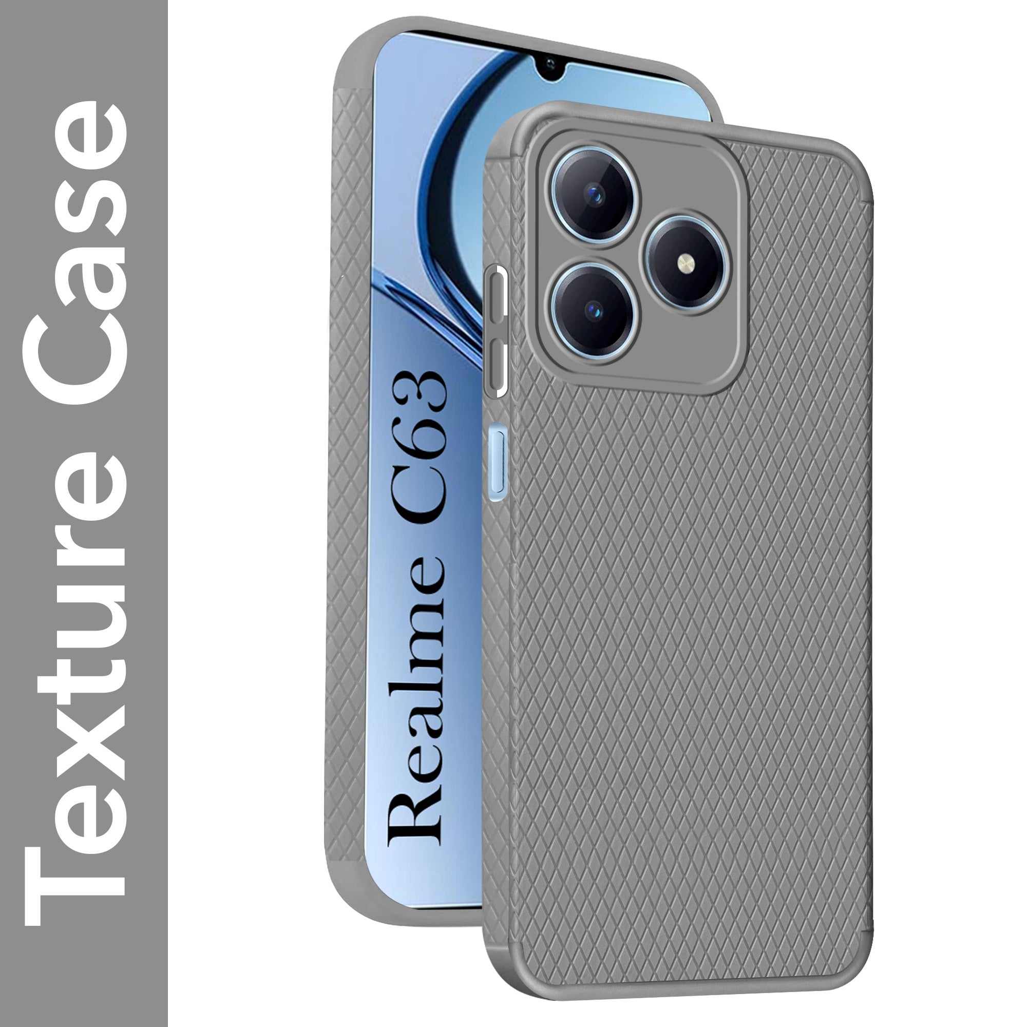 For Realme C63 Back Cover Case (Liquid Silicone | Side Grip | Camera Protection)