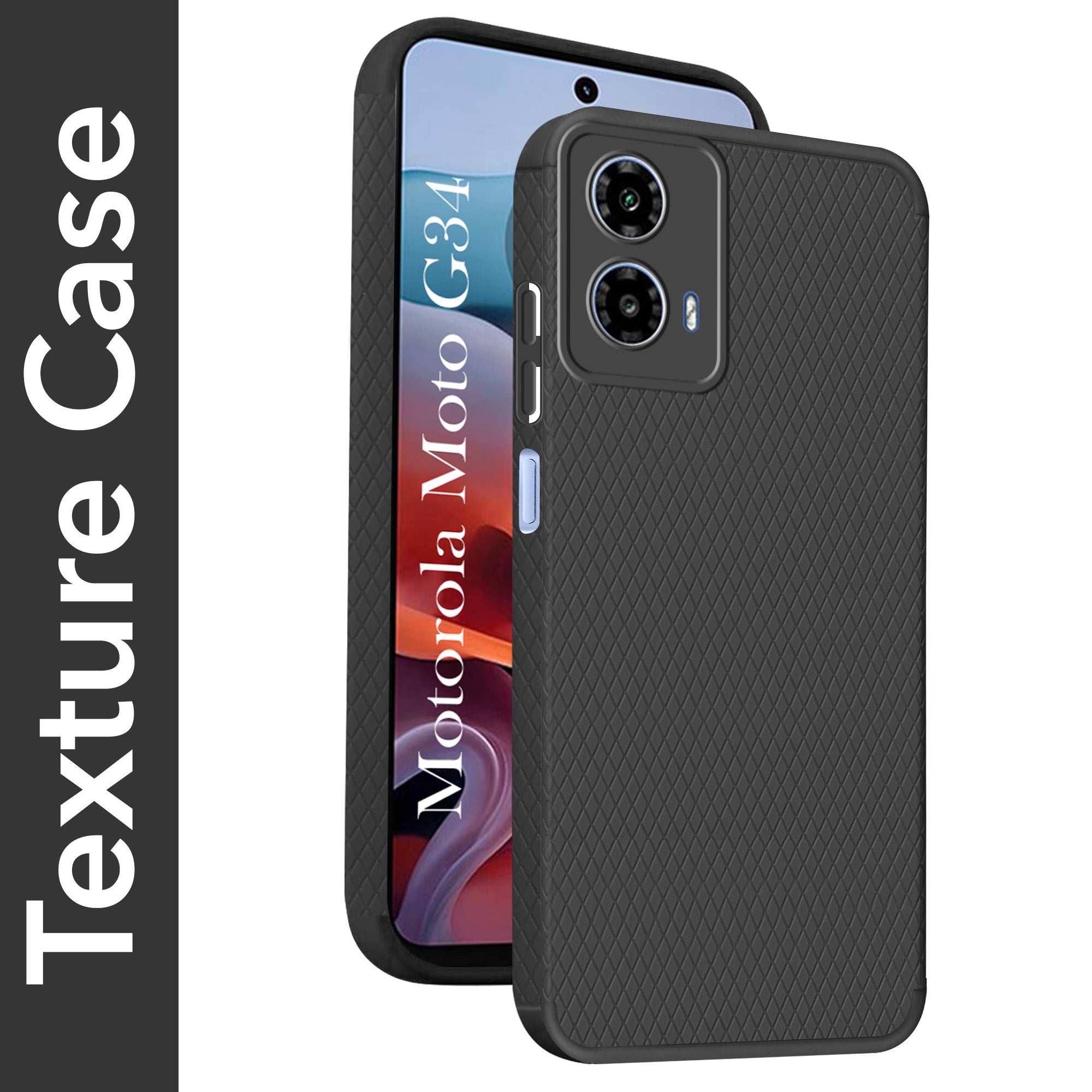 For Motorola Moto G34 5G Back Cover Case (Liquid Silicone | Side Grip | Camera Protection)