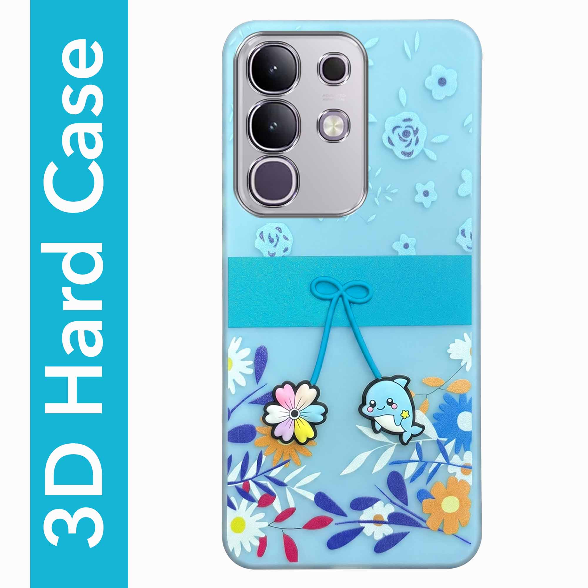 For Vivo iQOO Z10x Back Cover Case (3D Cute Cartoons | Hard Back Side Soft | Matte Premium Finish | HD Printing)