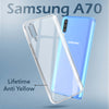 For Samsung Galaxy A70 | A70s Back Cover Case Lifetime Anti-Yellow Clear (Sleek Hard Crystal | Shockproof and Camera Protection)