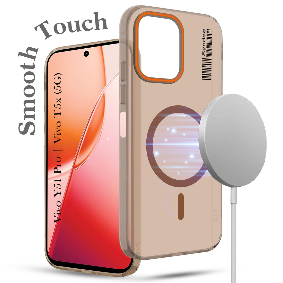 For Vivo Y51 Pro 5G | Vivo T5x Back Cover Case (Soft Touch | Camera Bump Protection | MagSafe Compatible | Matte Finish)