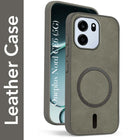 For Oneplus Nord CE 6 Back Cover Case Leather Finish (MagSafe Compatible Wireless Charging | Soft Touch | Camera Bump Protection)