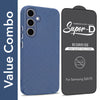 For Samsung Galaxy S24 FE Combo with Back Cover and 9H Tempered Glass (Liquid Silicone | Camera Protection | Oleophobic Coating Screen Glass)