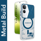 For Vivo Y400 Metallic Back Cover Case (Metallic Camera Protection & Buttons | Translucent Milky Shade | Hard Polycarbonate)