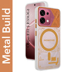 For Oppo F31 5G | Oppo F33 5G Metallic Back Cover Case (Metallic Camera Protection & Buttons | Translucent Milky Shade | Hard Polycarbonate)
