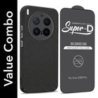 For Vivo X300 Pro Combo with Back Cover and 9H Tempered Glass (Liquid Silicone | Camera Protection | Oleophobic Coating Screen Glass)