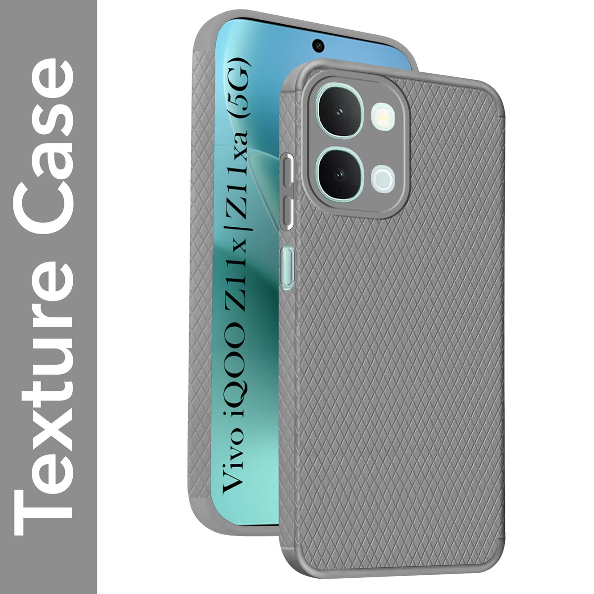 For iQOO Z11x | iQOO Z11xa Back Cover Case Liquid Silicone (Camera Protection | Side Grip Texture | Soft and Flexible)