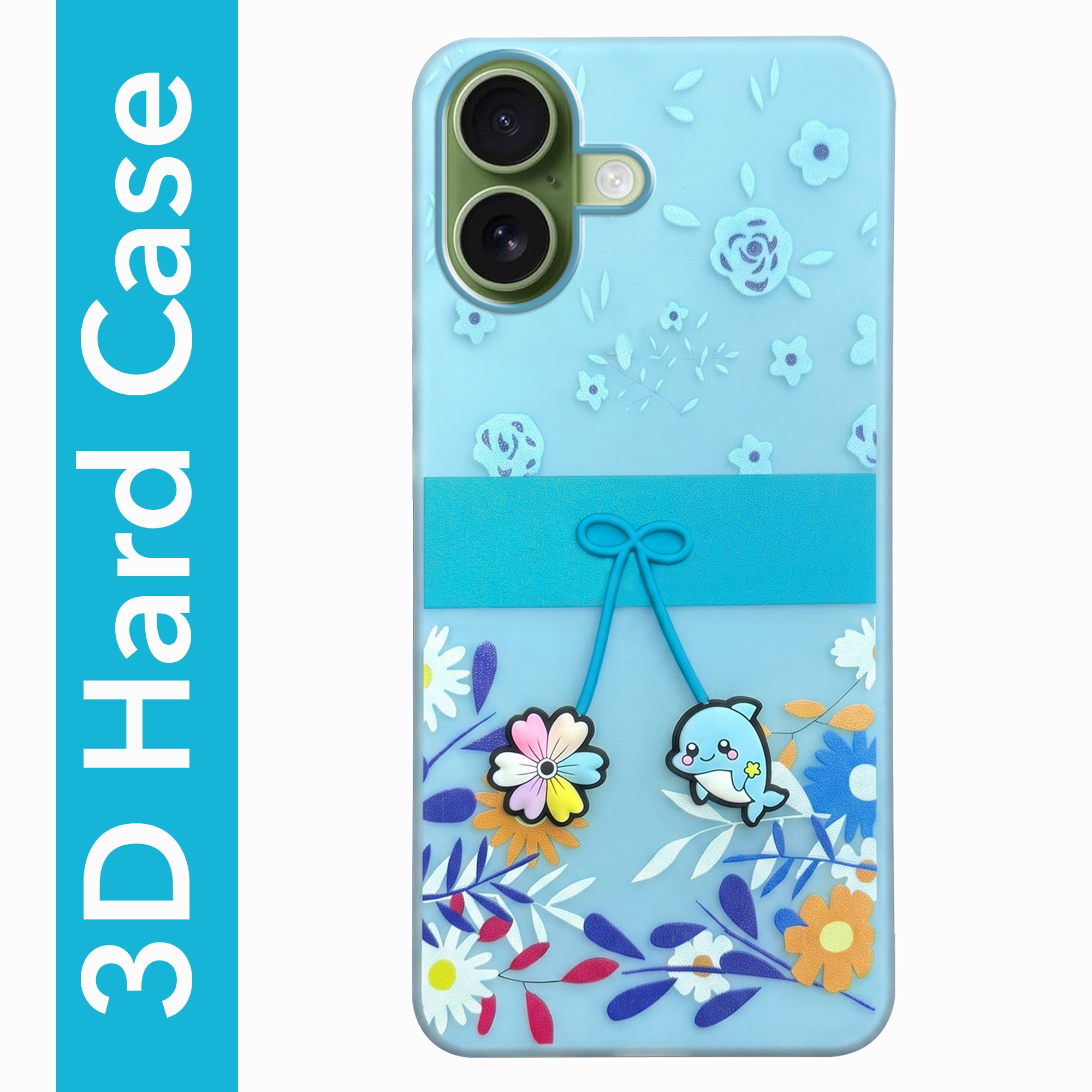 For Apple iPhone 17 Back Cover Case (3D Cute Cartoons | Hard Back Side Soft | Matte Premium Finish | HD Printing)