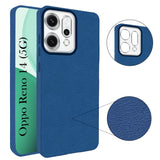 For Oppo Reno14 5G | Oppo Reno 14 5G Back Cover Case (Glass Like Camera Protection | Leather Feel | Minimalist Professional Grip)