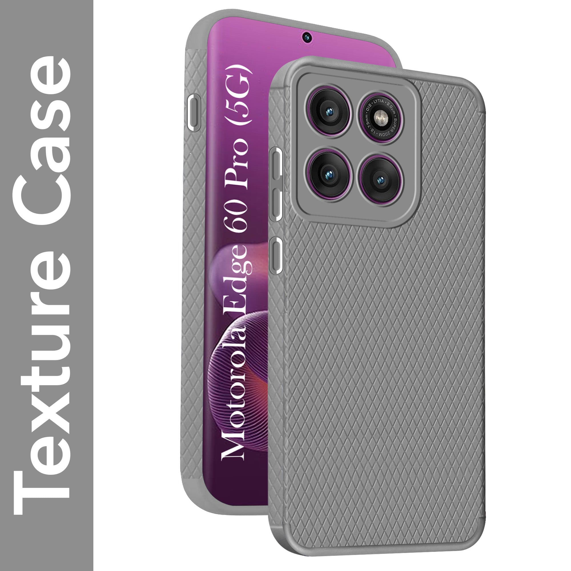 For Motorola Moto Edge 60 Pro Back Cover Case (Liquid Silicone | Side Grip | Camera Protection)
