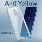 For OnePlus 7 Back Cover Case Lifetime Anti-Yellow Clear (Sleek Hard Crystal | Shockproof and Camera Protection)