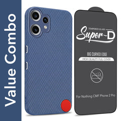 For Nothing CMF Phone 2 Pro Combo with Back Cover and 9H Tempered Glass (Liquid Silicone | Camera Protection | Oleophobic Coating Screen Glass)