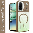 For Redmi A5 4G Back Cover Case Lifetime Anti-Yellow Clear (Camera Protection | Side Grip | Wireless MagSafe Compatible)