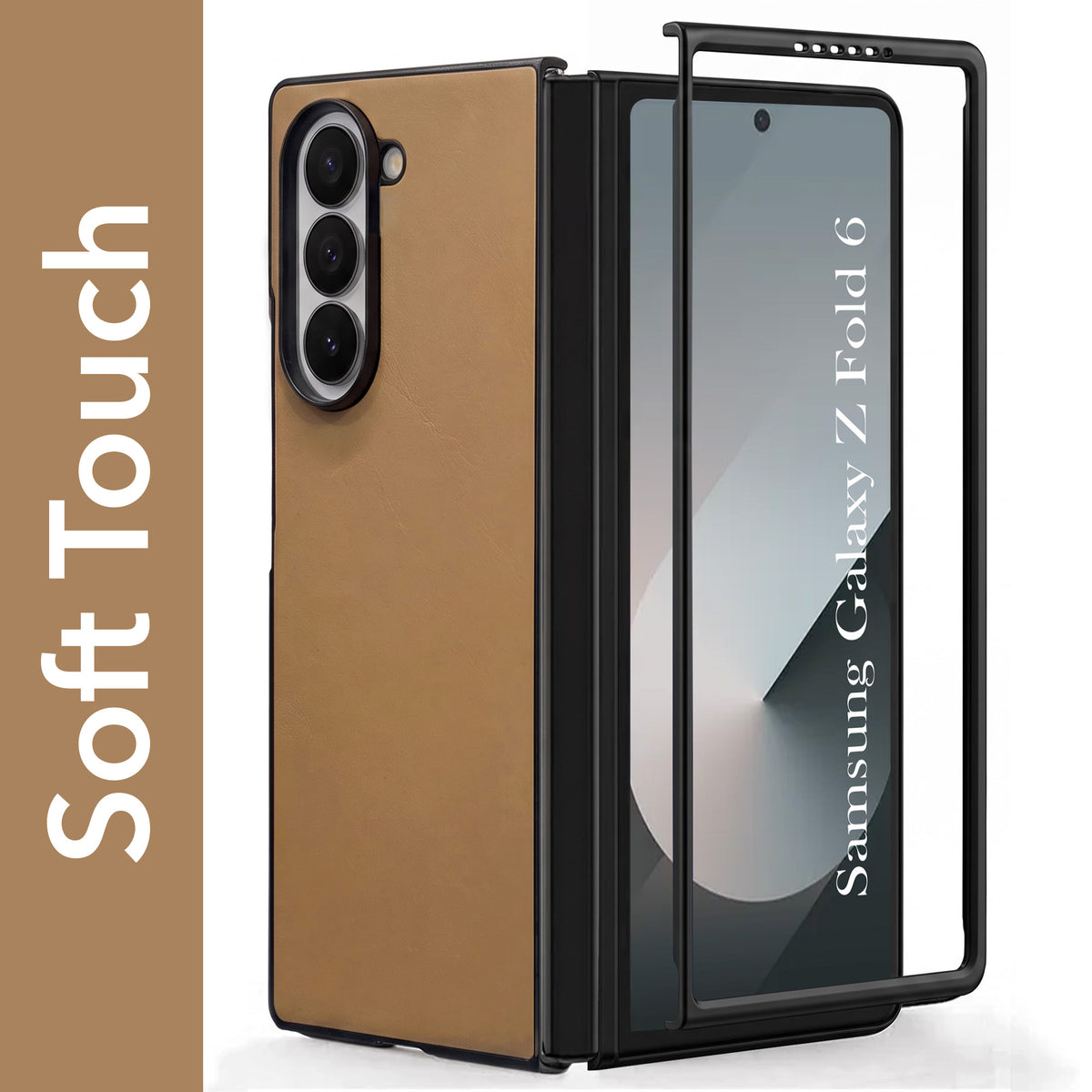 For Samsung Galaxy Z Fold 6 5G Premium Cover Case (Soft Leather Touch | Interior Protective Cloth | Slim 360* Protection)