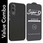 For Oneplus Nord CE 4 Combo with Back Cover and 9H Tempered Glass (Liquid Silicone | Camera Protection | Oleophobic Coating Screen Glass)