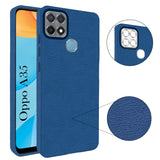 For Oppo A35 Back Cover Case (Glass Like Camera Protection | Leather Feel | Minimalist Professional Grip)