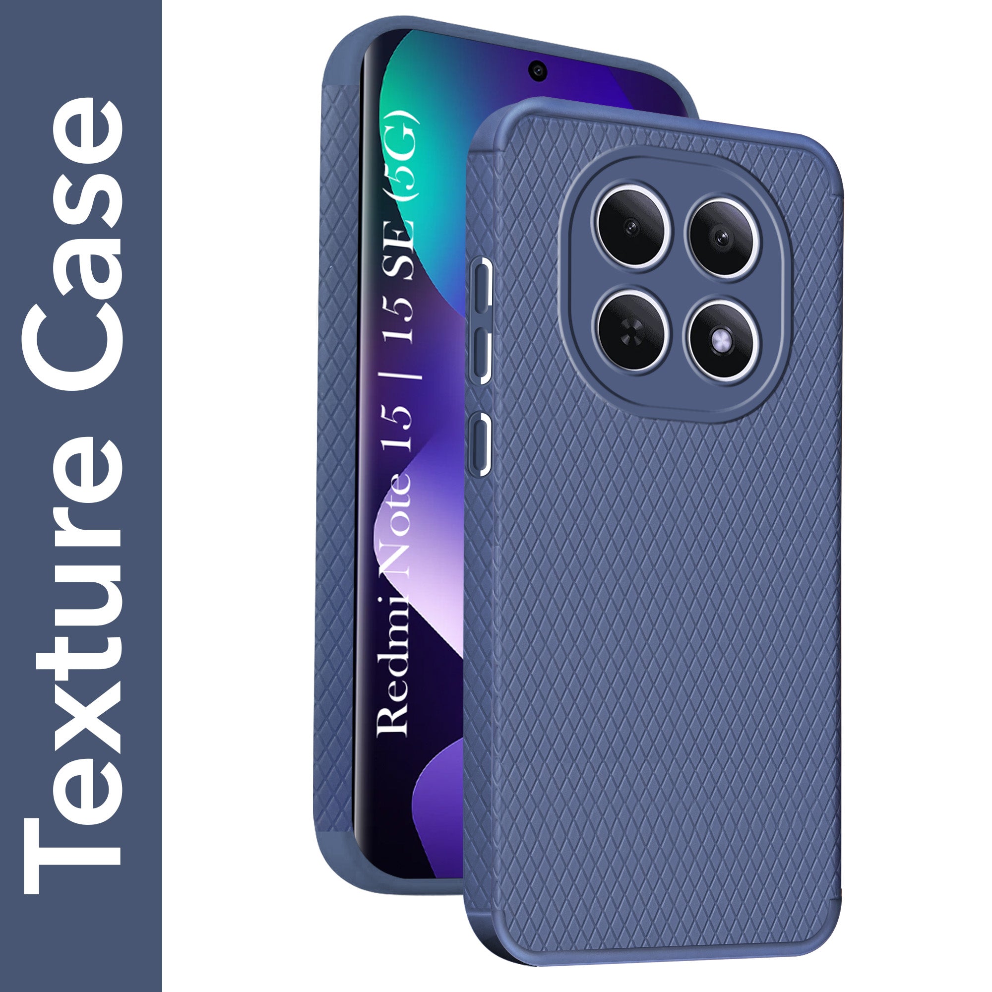 For Redmi note 15 | Redmi note 15 SE (5G) Back Cover Case Liquid Silicone (Camera Protection | Side Grip Texture | Soft and Flexible)