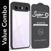 For Vivo X300 FE Combo with Back Cover and 9H Tempered Glass (Lifetime Anti-Yellow | Crystal Clear Shockproof | Oleophobic Coating Screen Glass)