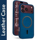 For Apple iPhone 18 Pro Max Back Cover Case Leather Finish (MagSafe Compatible Wireless Charging | Soft Touch | Camera Bump Protection)