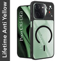 For Poco C85 5G Back Cover Case Lifetime Anti-Yellow Clear (Camera Protection | Side Grip | Wireless MagSafe Compatible)