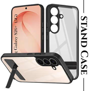 For Samsung Galaxy S26 Plus Back Cover Case (Built-in Stand | Lifetime Anti Yellow | Kickstand Shockproof | Camera Protection | MagSafe Compatible)
