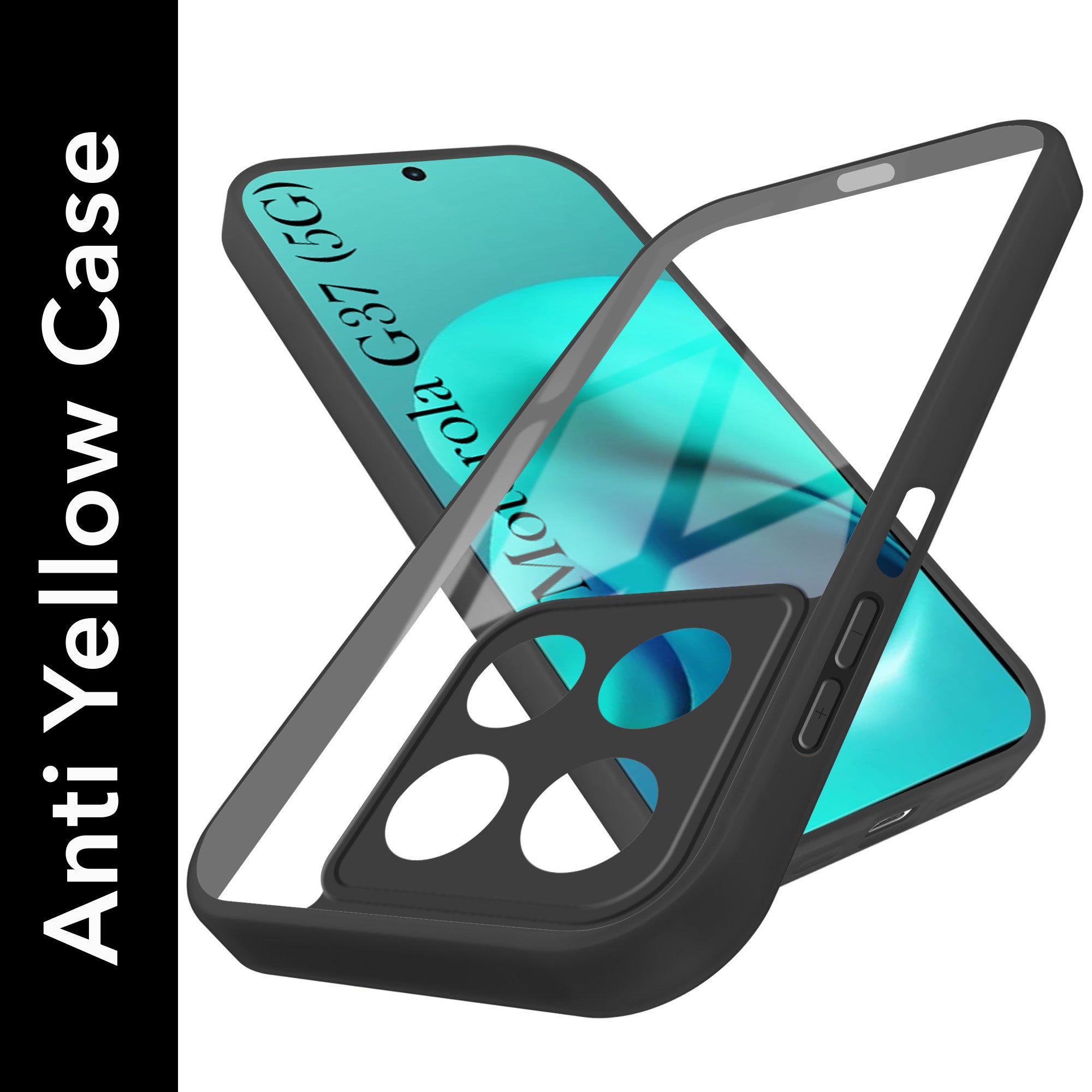For Motorola Moto G37 Back Cover Case Ultra-Hybrid (Lifetime Anti Yellow | Anti Scratch | Crystal Clear Shockproof)