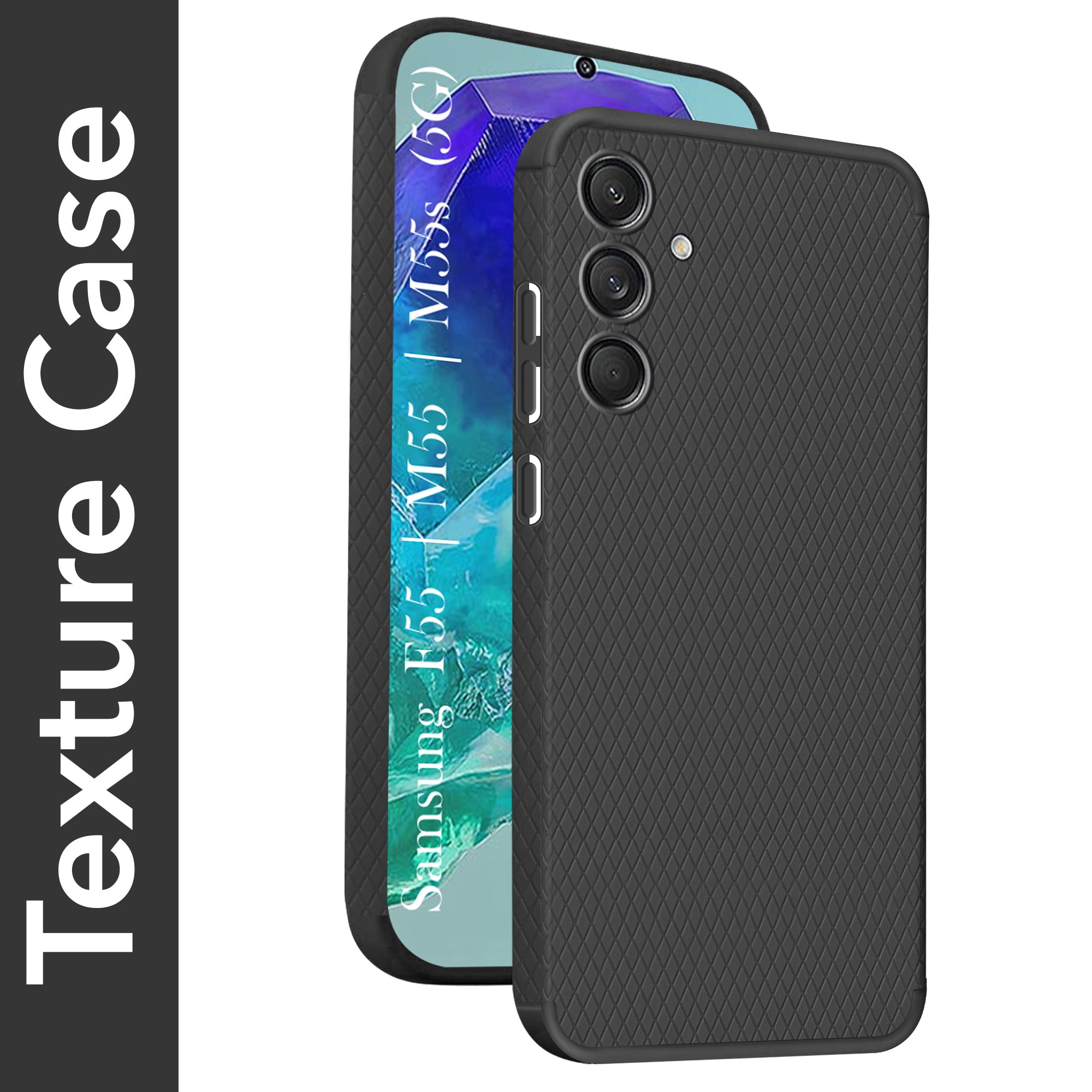 For Samsung Galaxy F55 5G | M55 5G | M55s Back Cover Case (Liquid Silicone | Side Grip | Camera Protection)