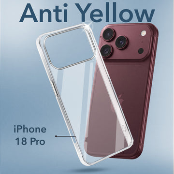 For Apple iPhone 18 Pro Back Cover Case Lifetime Anti-Yellow Clear (Sleek Hard Crystal | Shockproof and Camera Protection)