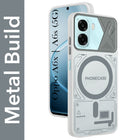 For Oppo A6X | Oppo A6S Metallic Back Cover Case (Metallic Camera Protection & Buttons | Translucent Milky Shade | Hard Polycarbonate)