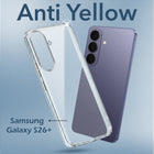 For Samsung Galaxy S26 Plus Back Cover Case Lifetime Anti-Yellow Clear (Sleek Hard Crystal | Shockproof and Camera Protection)