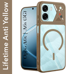 For Oppo A6X | Oppo A6S Back Cover Case Lifetime Anti-Yellow Clear (Camera Protection | Side Grip | Wireless MagSafe Compatible)