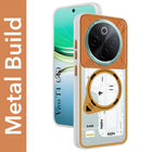 For Vivo T4 Metallic Back Cover Case (Metallic Camera Protection & Buttons | Translucent Milky Shade | Hard Polycarbonate)