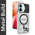 For Vivo Y31T 5G Metallic Back Cover Case (Metallic Camera Protection & Buttons | Translucent Milky Shade | Hard Polycarbonate)