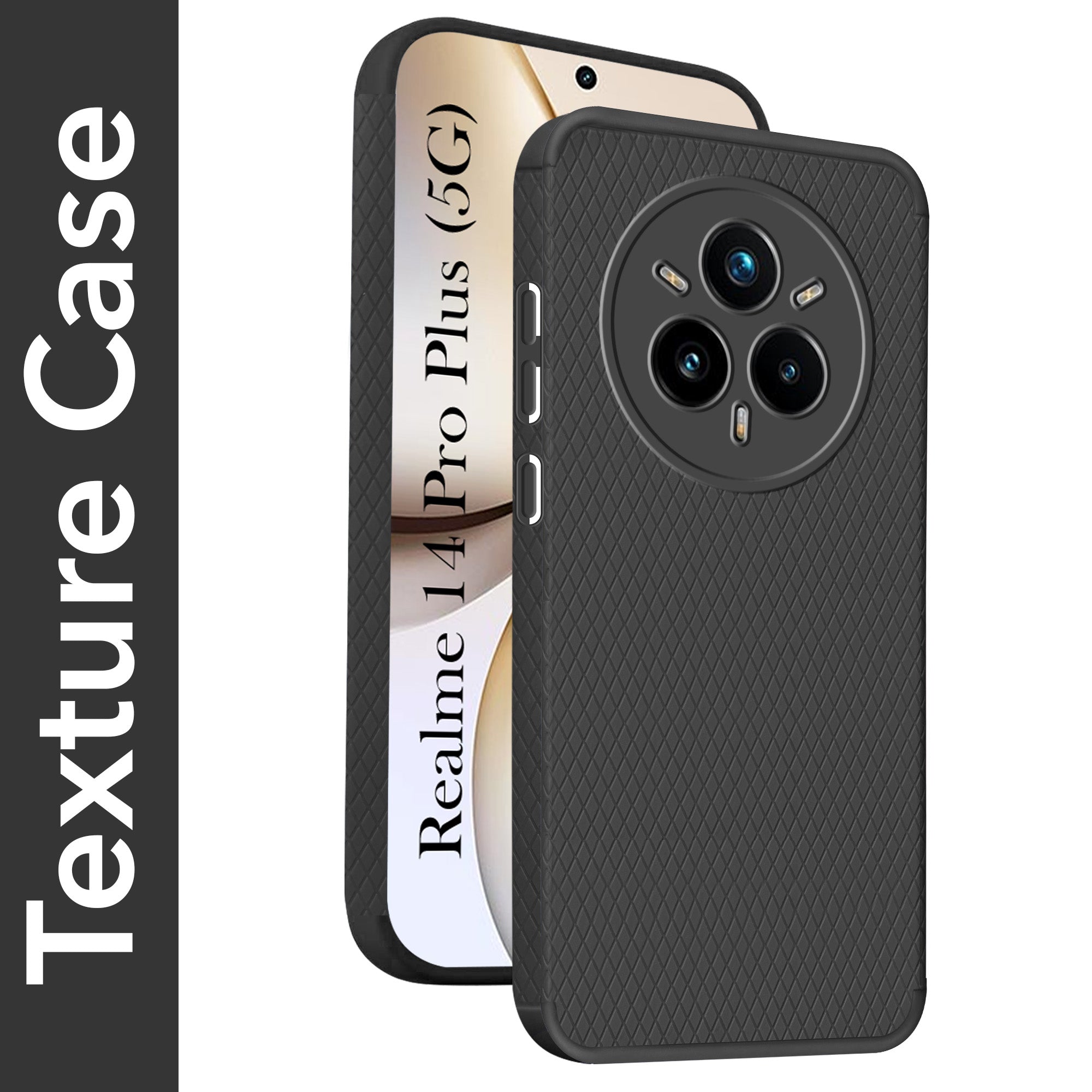 For Realme 14 Pro Plus 5G Back Cover Case (Liquid Silicone | Side Grip | Camera Protection)
