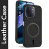 For Poco C85 5G Back Cover Case Leather Finish  (MagSafe Compatible Wireless Charging | Soft Touch | Camera Bump Protection)