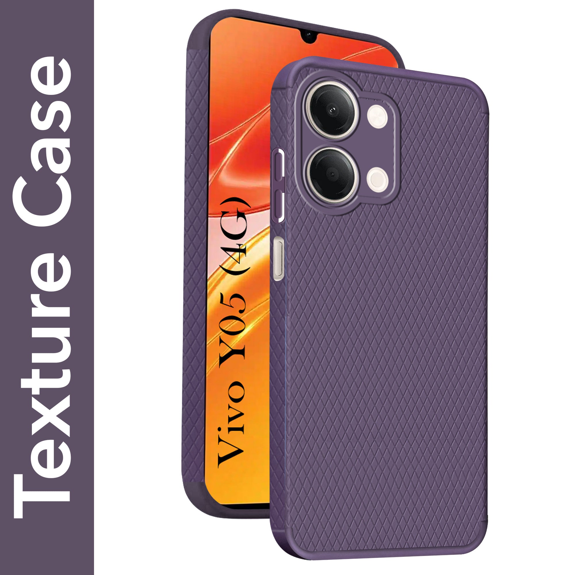 For Vivo Y05 4G Back Cover Case Liquid Silicone (Camera Protection | Side Grip Texture | Soft and Flexible)