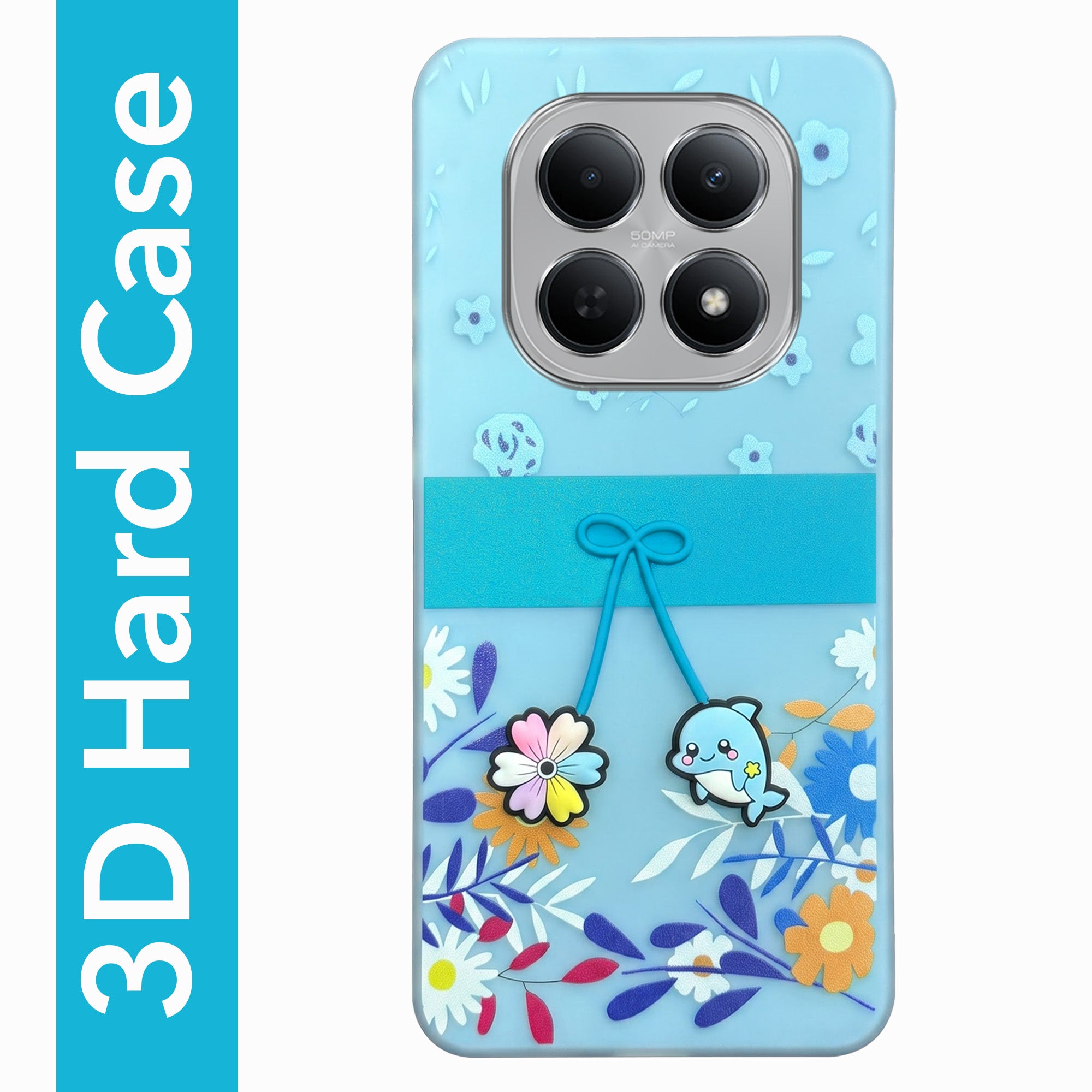 For Poco M8 5G Back Cover Case (3D Cute Cartoons | Hard Back Side Soft | Matte Premium Finish | HD Printing)